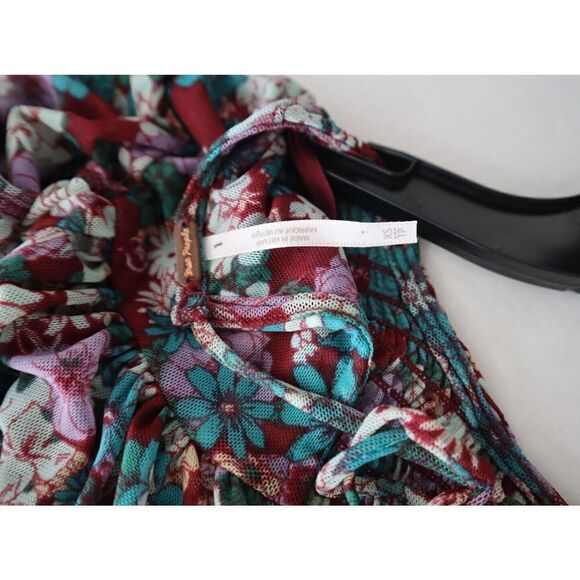 Free People OB1650905 Women's Sz XS Multi Floral Up For Anything Top - Picture 3 of 9